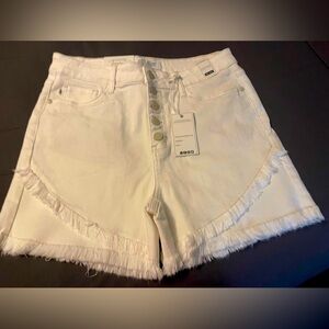 Judy Blue High Rise Tulip Shorts Style JB150194 WHT-CO. Size L